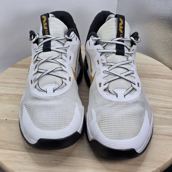 Nike Air Max Alpha Trainer 5 Low Black White Gold Sneaker Athletic Shoe Men 9 - Picture 4 of 8